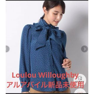 アルアバイル(allureville)の【Loulou Willoughby】デシンドットフリルボウタイブラウス(シャツ/ブラウス(長袖/七分))