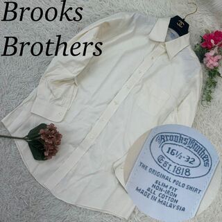 ブルックスブラザース(Brooks Brothers)のA756 ブルックスブラザーズ メンズ 長袖 シャツ コットン 美品 L(シャツ)