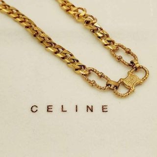 セリーヌ(celine)の★CELINE★ ロングネックレス マカダム 喜平チェーン ゴールド(ネックレス)