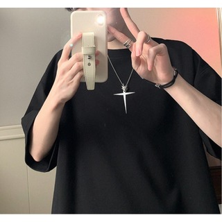 ティーシャツ　ヒップホップ　高みえ　ブラック　韓国　大きいサイズ(Tシャツ/カットソー(半袖/袖なし))