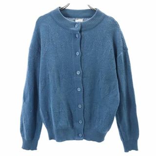 STRICKMODEN イタリア製 ウールブレンド 長袖 ニット カーディガン 46 ブルー系 STRICKMODEN レディース(カーディガン)