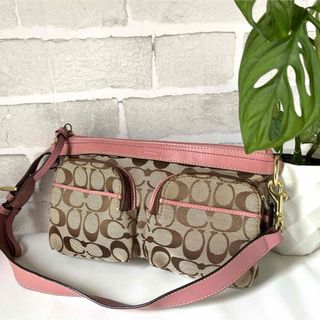 コーチ(COACH)の極美品✨コーチ シグネチャーミニショルダーバッグ(ショルダーバッグ)