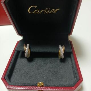カルティエ(Cartier)のカルティエ　トリニティピアス K18YG K18WG K18PG ダイヤモンド(ピアス)