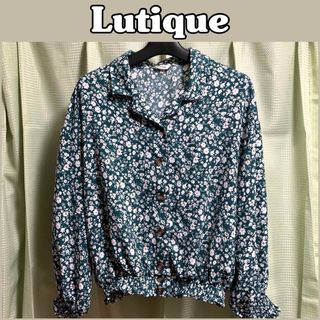 シマムラ(しまむら)の★美品★ Lutique  ルティーク　しまむら　花柄　開襟ブラウス(シャツ/ブラウス(長袖/七分))