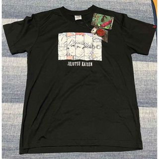 呪術廻戦プリントTシャツ　缶バッチ付き(Tシャツ/カットソー(半袖/袖なし))