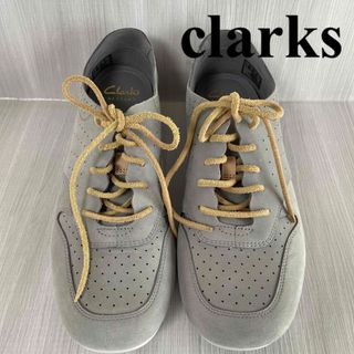 クラークス(Clarks)の【美品】clarksクラークス スエード レースアップスニーカー  24.0㎝ (スニーカー)