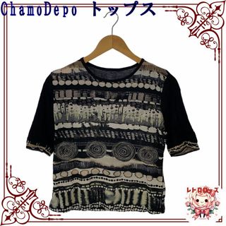 ChamoDepo トップス Tシャツ カットソー 半袖 ラウンドネック(Tシャツ(半袖/袖なし))