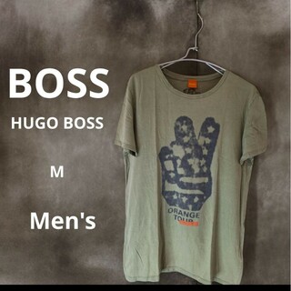 ヒューゴボス(HUGO BOSS)のHUGO BOSS　ヒューゴボス  ピースクルーネックTシャツ 　Mサイズ(Tシャツ/カットソー(半袖/袖なし))