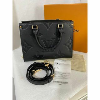 ルイヴィトン(LOUIS VUITTON)のルイヴィトン　M45653 オンザゴーpm ブラック　モノグラム(ハンドバッグ)