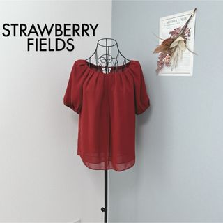 ストロベリーフィールズ(STRAWBERRY-FIELDS)のストロベリーフィールズ　1度着用　半袖　ブラウス(シャツ/ブラウス(半袖/袖なし))