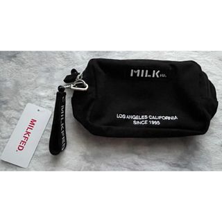 ミルクフェド(MILKFED.)の☆ミルクフェド EMBROID BAR ZIP POUCH 新品未使用タグ付き☆(ポーチ)