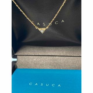 casuca カスカ　ダイヤ　ネックレス　k18イエローゴールド(ネックレス)