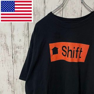 GILDAN アメリカ古着 ビッグプリントSHIFTTシャツ ブラック メンズ(Tシャツ/カットソー(半袖/袖なし))