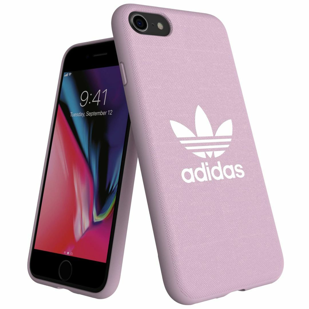 サイズ:iPhone6/6S/7/8/SE2_色:クリアピンク×ホワイトロゴ】の サイズ:iPhone6/6S/7/8/SE2_色:クリアピンク×ホワイトロゴ】の