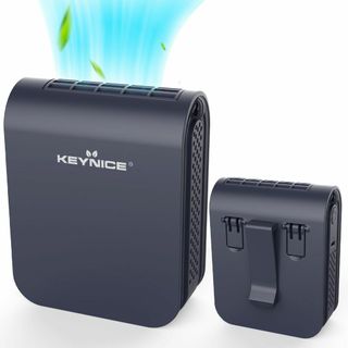 【新着商品】KEYNICE ベルトファン 腰掛け/携帯/首掛け扇風機 USB充電(その他)