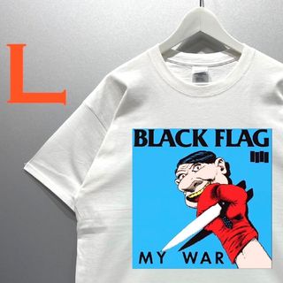 男女兼用 ブラックフラッグ BLACK FLAGMYWAR  tシャツ 半袖 白(Tシャツ/カットソー(半袖/袖なし))