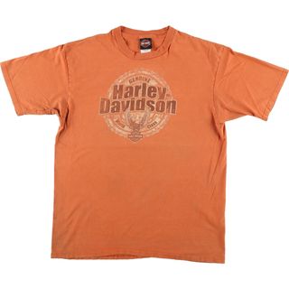 ハーレーダビッドソン(Harley Davidson)の古着 00年代 ハーレーダビッドソン Harley-Davidson モーターサイクル バイクTシャツ USA製 メンズXL /eaa457170(Tシャツ/カットソー(半袖/袖なし))