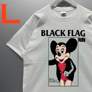 男女兼用 ブラックフラッグ BLACK FLAG  tシャツ 半袖 白(Tシャツ/カットソー(半袖/袖なし))