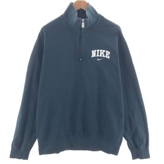 ナイキ(NIKE)の古着 00年代 ナイキ NIKE ハーフジップスウェットシャツ トレーナー メンズXL /eaa391714(スウェット)