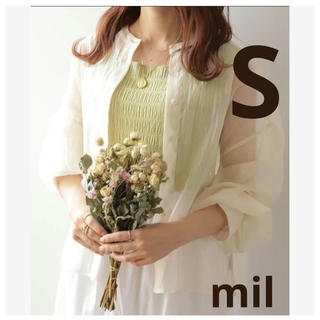mil ミル chiii シアーショートシャツ S　アイボリー(シャツ/ブラウス(長袖/七分))