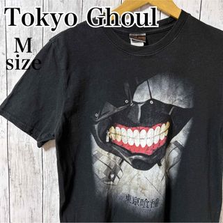 東京喰種 トーキョーグール 金木研 Tシャツ 人気 アニメT Mサイズ 黒 古着(Tシャツ/カットソー(半袖/袖なし))