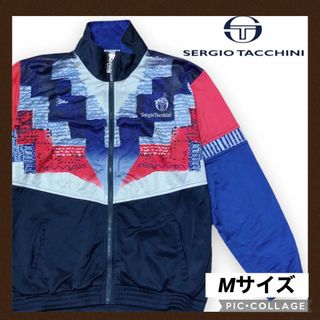 セルジオタッキーニ(Sergio Tacchini)のセルジオタッキーニ トラックジャケット M ジャージ 上 メンズ 紺色 高襟(ジャージ)