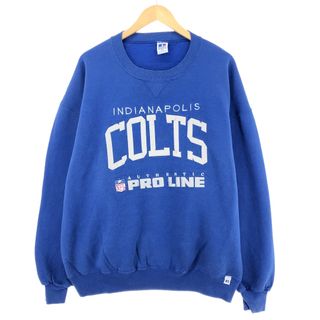 古着 90年代 ラッセル Russell NFL INDIANAPOLIS COLTS インディアナポリスコルツ スウェットシャツ トレーナー USA製 メンズXXL ヴィンテージ /eaa438878(スウェット)