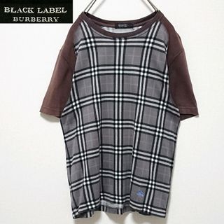 バーバリーブラックレーベル(BURBERRY BLACK LABEL)のバーバリー ブラックレーベル ノバチェック 柄 切り替え 半袖 Tシャツ(Tシャツ/カットソー(半袖/袖なし))