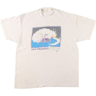 古着 ~90年代 ネコ柄 アートTシャツ メンズL ヴィンテージ /eaa457159(Tシャツ/カットソー(半袖/袖なし))