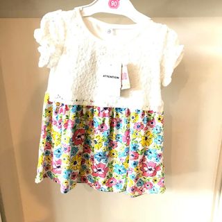 ニシマツヤ(西松屋)の新品　ワンピース　ワンピ　花柄　レース　キッズ　子供服　西松屋(ワンピース)