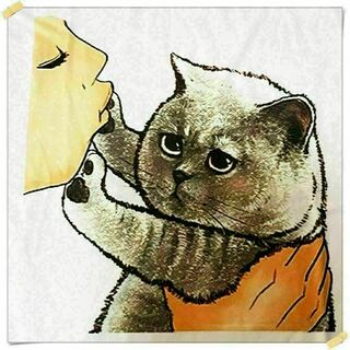 値下げ★ねこプリントの半袖Ｔシャツ　グレー・サバトラ猫　Lサイズ(Tシャツ(半袖/袖なし))