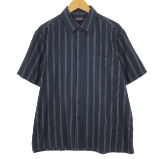 ディッキーズ(Dickies)の古着 ディッキーズ Dickies 半袖 コットン ストライプシャツ メンズXL /eaa452092(シャツ)