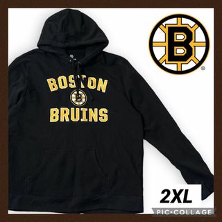 NHL ボストン ブルーインズ 古着 スウェット 2XL トレーナー メンズ 黒(スウェット)