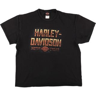 ハーレーダビッドソン(Harley Davidson)の古着 ハーレーダビッドソン Harley-Davidson モーターサイクル バイクTシャツ メンズXL /eaa457305(Tシャツ/カットソー(半袖/袖なし))