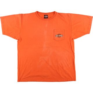 ハーレーダビッドソン(Harley Davidson)の古着 ハーレーダビッドソン Harley-Davidson バックプリント モーターサイクル バイクTシャツ メンズXXL  /eaa457392(Tシャツ/カットソー(半袖/袖なし))