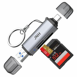 【色:ダークグレー】JNH カードリーダー CR-UD201 USB 3.2 D(PC周辺機器)