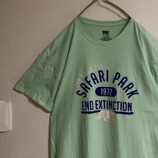 雰囲気古着オーバーサイズアニマルTシャツサンディエゴ動物園ビッグロゴ半袖tシャツ(Tシャツ/カットソー(半袖/袖なし))