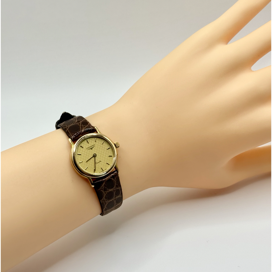 LONGINES - LONGINES QZ ロンジン 150 7051 ゴールド文字盤 LONGINES - LONGINES QZ ロンジン 150 7051 ゴールド文字盤