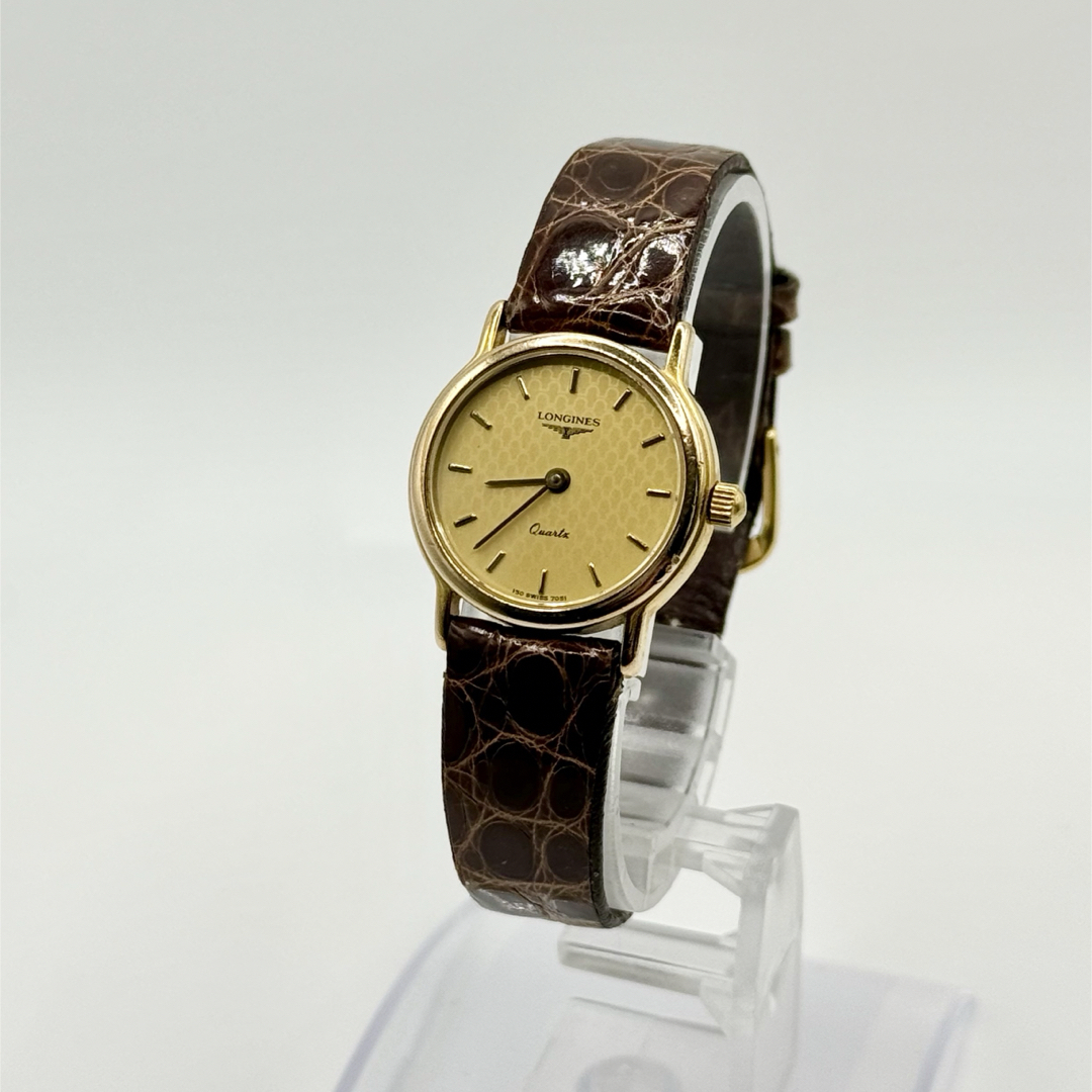 LONGINES - LONGINES QZ ロンジン 150 7051 ゴールド文字盤 LONGINES - LONGINES QZ ロンジン 150 7051 ゴールド文字盤