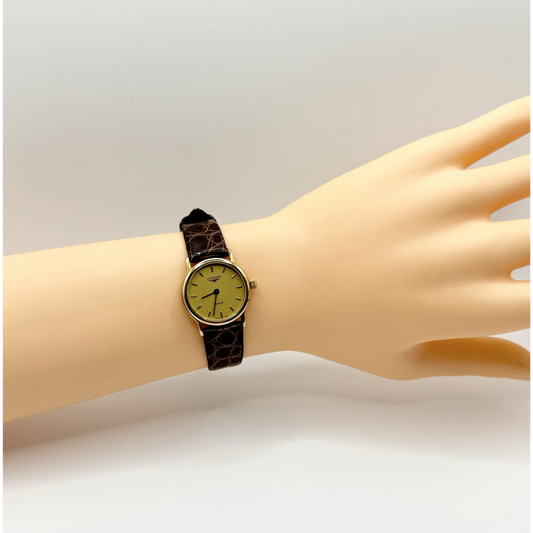LONGINES - LONGINES QZ ロンジン 150 7051 ゴールド文字盤 LONGINES - LONGINES QZ ロンジン 150 7051 ゴールド文字盤