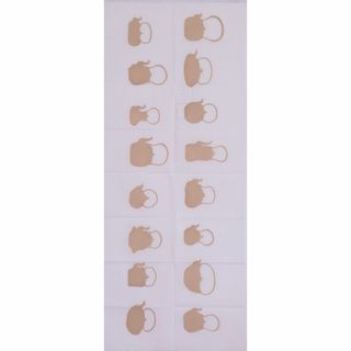 注染手ぬぐい「あひろや09 鉄瓶 きつね色」(その他)
