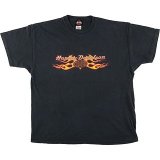 ハーレーダビッドソン(Harley Davidson)の古着 90年代 ハーレーダビッドソン Harley-Davidson モーターサイクル バイクTシャツ USA製 メンズXXL ヴィンテージ /eaa457304(Tシャツ/カットソー(半袖/袖なし))