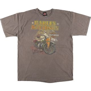 ハーレーダビッドソン(Harley Davidson)の古着 ハーレーダビッドソン Harley-Davidson モーターサイクル バイクTシャツ メンズXL /eaa457368(Tシャツ/カットソー(半袖/袖なし))