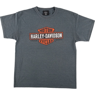 ハーレーダビッドソン(Harley Davidson)の古着 ハーレーダビッドソン Harley-Davidson モーターサイクル バイクTシャツ メンズL /eaa457300(Tシャツ/カットソー(半袖/袖なし))