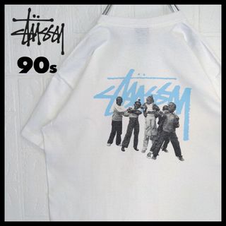 ステューシー(STUSSY)の《STUSSY/ステューシー》90s　紺タグ　USA製　キッズ　フォト　Tシャツ(Tシャツ/カットソー(半袖/袖なし))