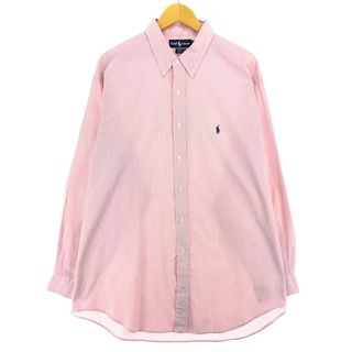 ラルフローレン(Ralph Lauren)の古着 ラルフローレン Ralph Lauren YARMOUTH 長袖 ボタンダウンストライプシャツ メンズXL /eaa453897(シャツ)