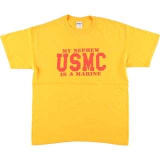 古着 ギルダン GILDAN USMC ミリタリープリントTシャツ メンズL /eaa454570(Tシャツ/カットソー(半袖/袖なし))