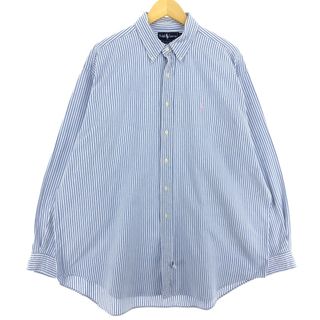 ラルフローレン(Ralph Lauren)の古着 ラルフローレン Ralph Lauren The Big Oxford 長袖 ボタンダウンストライプシャツ メンズXL /eaa453847(シャツ)