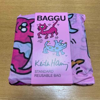 バグゥ(BAGGU)の新品未使用　キースヘリング　エコバッグ　BAGGU ピンク　スタンダード(エコバッグ)