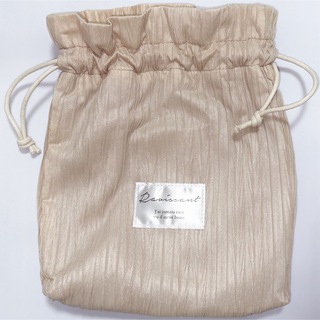 ウィゴー(WEGO)の巾着　ベージュ　布袋　インナーバッグ　フレンチガーリー　新品未使用(ポーチ)